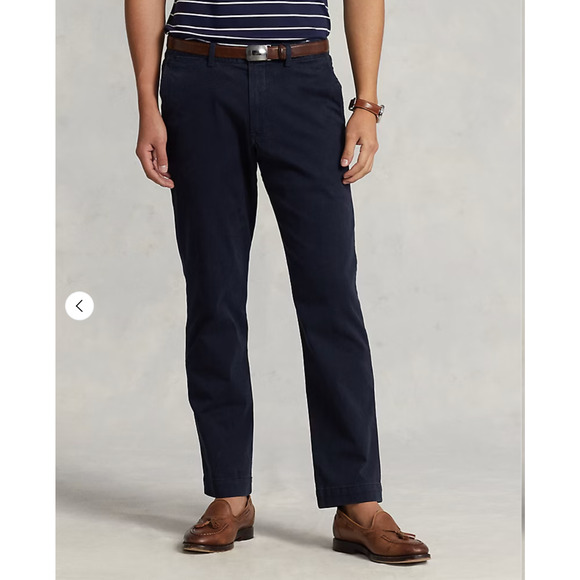 Polo Ralph Lauren Mens Chino Twill Pants Classic Fit Aviator Navy Blue NWT 36x32 - Picture 1 of 11